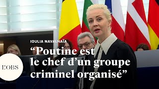 quotPoutine est le chef dun groupe criminel organiséquot clame la veuve de Navalny au Parlement européen [upl. by Lorant]