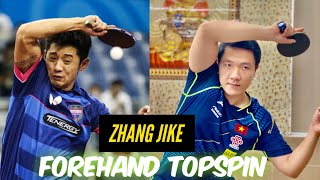 Forehand Topspin Technique Guide by Legend of Zhang Jike  Tutorial [upl. by Neri]