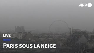 🔴 LIVE  Vue de Paris sous la neige [upl. by Gnos]