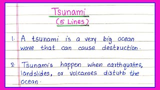 Tsunami Essay 5 Lines in English  5 Lines on Tsunami  Few Lines About Tsunami  Write Five Lines [upl. by Aneetsyrk344]