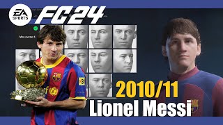 EA FC 24  Create Lionel Messi 2010 Face Creation [upl. by Womack536]