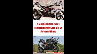 5 Major Differences between BMW G310RR VS APACHE 310RR 🤪 shorts [upl. by Katy]