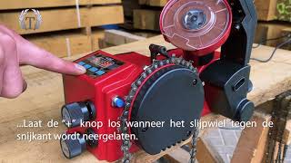 Automatische kettingslijpmachine voor uw motorkettingzaag kettingen [upl. by Mcquade162]