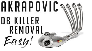 How to easily remove the DB killer from an Akrapovic exhaust [upl. by Dlonra]