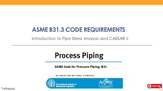 ASME B313 Explained Key Requirements for Pipe Stress Analysis in Process Piping Systems [upl. by Llekcir]