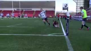 Heriots Harry Boisseau wins RBS try of the month with a stunning score against Glasgow Hawks [upl. by Howlan]