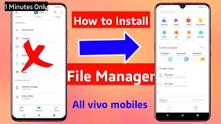 How to install File Manager on any vivo mobile  vivo file Manager  google files ko uninstall kary [upl. by Ecnahs]