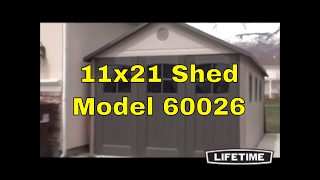 Lifetime Storage Building  11 x 21 ft Outdoor Garage Shed 60026 [upl. by Benildas629]