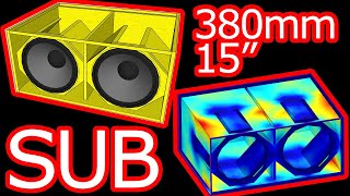 PLAN 380mm15quot subwoofer bass reflex box EASY to BUILD [upl. by Auguste]