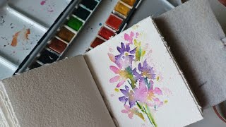 Get creative with watercolor journalpage5 Real time video [upl. by Radford]