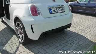 Abarth 500 Exhaust Monza Sound  Start Up Revs Acceleration amp Details Full HD [upl. by Acenes120]