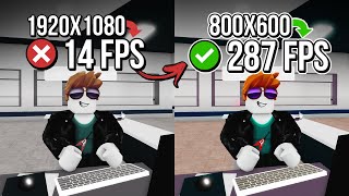 🔧ROBLOX HOW TO LOWER RESOLUTION AND GET MORE FPS🔥 Play Roblox in 800x600✔️ [upl. by Nrevel]