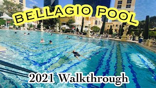 BELLAGIO LAS VEGAS POOLS WALKTHROUGH 2021  Best Pool in Las Vegas [upl. by Radie]