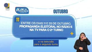 CALENDÁRIO ELEITORAL  11 a 25 de outubro [upl. by Geer774]