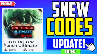 SECRET UPDATE  ONE PUNCH ULTIMATE CODES 2024 HOTFIX [upl. by Forrester]