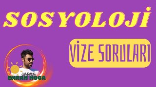 SOSYOLOJİ VİZE ÇIKMIŞ SORULAR sosyoloji [upl. by Nicholle456]