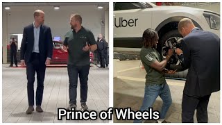 Prince William is dubbed the Prince of Wheels as he fits tyres with Earthshot Finalist 2023 [upl. by Eleda]