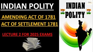 AMENDING ACT OF 1781 Act of Settlement 1781 or Declaratory Act Features of Amending Act of 1781 [upl. by Yentrok76]