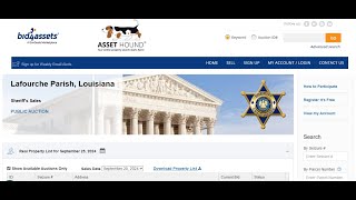 Lafourche Parish Sheriffs Sale Video Guide [upl. by Roby]