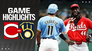 Reds vs Brewers Game Highlights 8924  MLB Highlights [upl. by Simons]