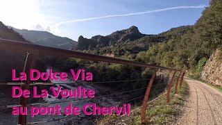 Vélo gravel Dolce Via La Voulte Pont de Chervil depuis La Voulte sur Rhône Ardèche [upl. by Annabal]