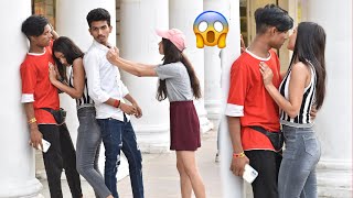 Accidentally hugged a handsome boy 🥵 prank in India  Ritika prank [upl. by Tserrof]