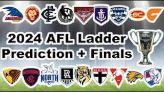 AFL LADDER PREDICTIONS 2024  FINALS [upl. by Spevek]