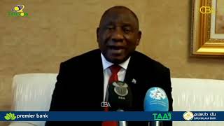 President Ramaphosa of South Africa calls war in Gaza genocide re pledges ANC support for Palestin [upl. by Eerahs]