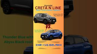 Hyundai Creta N Line Shadow Grey with Abyss Black roof VsThunder Blue with Abyss Black roof [upl. by Imotih]