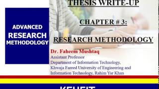 Chapter 3 Research Methodology  Thesis WriteUp Skills [upl. by Fleeman]