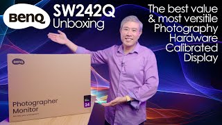 Unboxing BenQ SW242Q  SW240 worthy successor amp arguably the best value hardware calibrate display [upl. by Eliott]