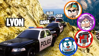 SCALO IL MONTE CHILLIAD CON VEICOLI DELLA POLIZIA SU GTA5 [upl. by Airamzul]