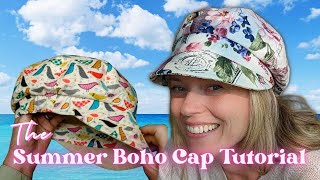 The Summer Boho Cap tutorial How to use lighter fabrics for our popular sewing pattern [upl. by Enahsed]