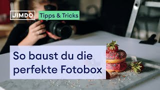 Professionelle Produktfotos mit einer DIY Lightbox  Eine Fotobox selber bauen mit Jimdo [upl. by Nidya]