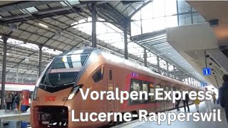 Switzerland Train Guide  VoralpenExpress from Lucerne to Rapperswil [upl. by Jecoa753]