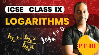 Logarithms  Part III  ICSE Class 9  successangle  sandipchandrasir [upl. by Cave]