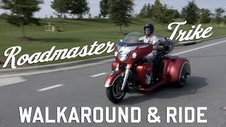 Indian Motorcycle Roadmaster Trike Walkaround and Ride [upl. by Aihsyak36]