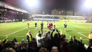 20120131 Southend United vs Swindon Town  post match celebrations with Paolo di Canio [upl. by Zechariah]