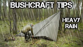 20 Bushcraft Tips Heavy Rain amp Wet Weather Conditions [upl. by Elvera311]