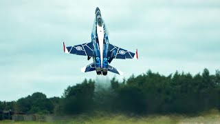 🇨🇦 Vertical CF18 Hornet PullUp Takeoff amp Dirty Roll at RIAT 2024 [upl. by Stavros]