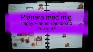 Planera med mig Happy planner Dashboard vecka 47 [upl. by Annaihs336]