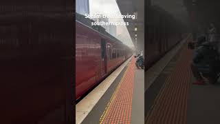 Steamrail victoria R761 leaving southern cross station train steam melbourne trainspotting [upl. by Ahsilem]