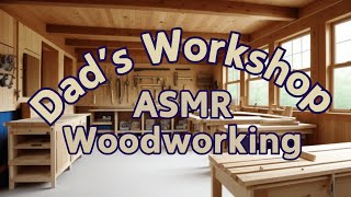 ASMR Woodworking  Hand Tool Planing amp Sanding  Dads Workshop Relaxing Sounds [upl. by Barber]