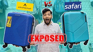 Aristocrat vs Safari Trolley Bag Exposed  Cheapest Bag [upl. by Ludewig]