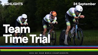 Team Time Trial Mixed Relay highlights  2024 UCI Road World Championships [upl. by Fanny]