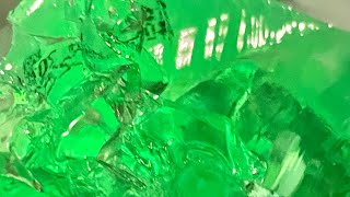 All green ASMR wGreen Jello [upl. by Demahom]