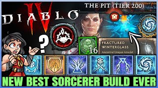 Diablo 4  New Best TRILLION DAMAGE IMMORTAL Season 4 Sorcerer Build  New Frozen Orb  OP  Guide [upl. by Averyl]