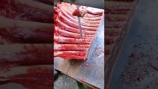 Wow Amazing machine cut pork rib charkfoodies shorts pork [upl. by Felipe815]