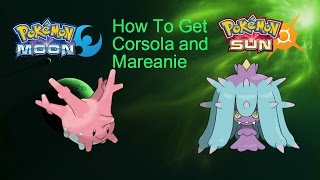 Pokemon Sun and Moon Guide Series How to get Corsola and Mareanie [upl. by Auhsej383]