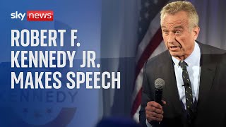 Watch live Robert F Kennedy Jr speaks about his quotpath forwardquot in the US Election [upl. by Croft]